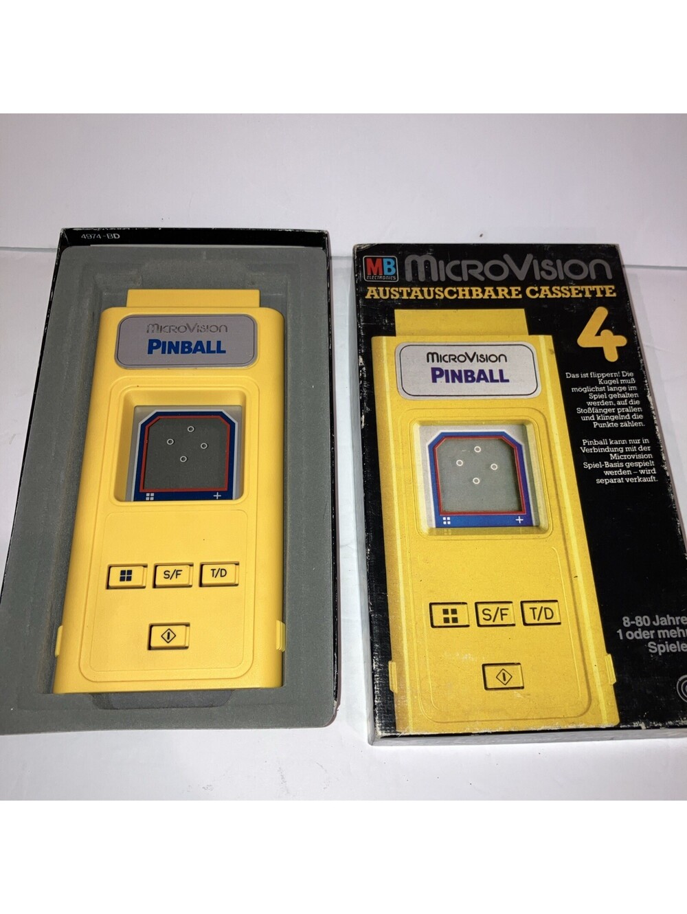 Pinball Cartridge From Germany Microvision by Milton Bradley 1979 With Box “Rare